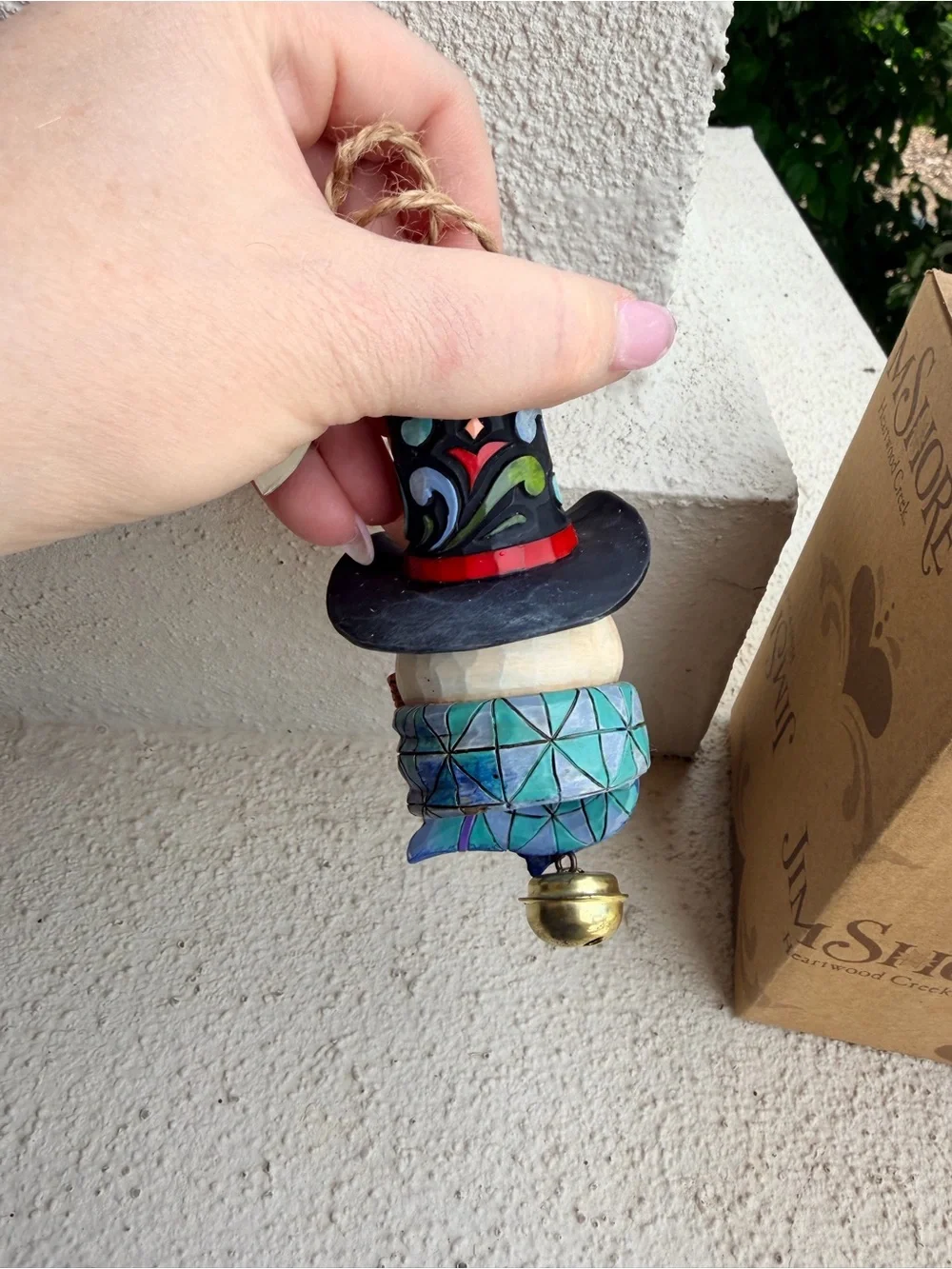 Jim Shore Heartwood Creek Snowman Dangle Bell Ornament 4017611 Enesco 2010 NIB